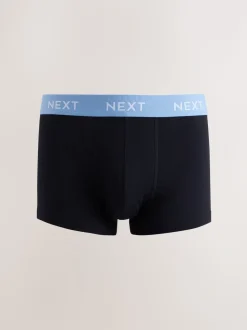 Blauw/groen/gele tailleband - Hipster boxers van katoenrijke mix