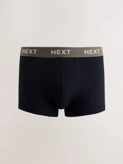 Blauw/groen/gele tailleband - Hipster boxers van katoenrijke mix