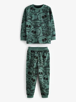 Blauw/Groen/Naturel personage - Verpakking van 3 pyjama's met lange mouwen (3-16 jr)