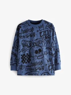 Blauw/Groen/Naturel personage - Verpakking van 3 pyjama's met lange mouwen (3-16 jr)