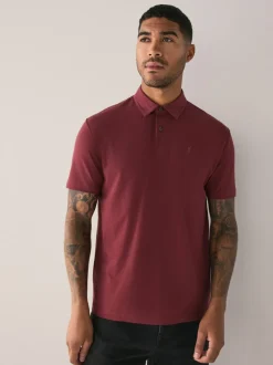 Blauwgroen/Zwart/Roest Rood - Set van 3 jersey poloshirts met korte mouwen