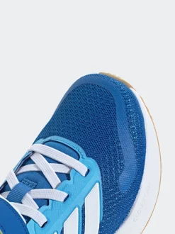Blauw/limoengroen - adidas Runfalcon 5 kindersneakers met elastische veters