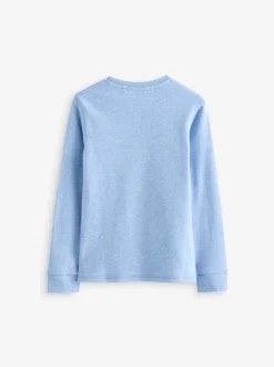 Blauw/marine - 2 -pack thermische tops met lange mouwen (2-16jr)