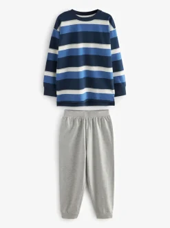 Blauw/marineblauw/grijs - Pyjama met korte pijpen 3 stuks (3-16jaar) (3-16jaar)