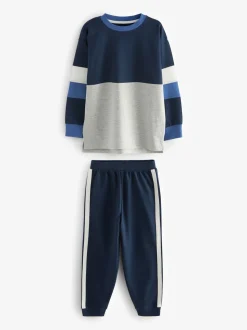Blauw/marineblauw/grijs - Pyjama met korte pijpen 3 stuks (3-16jaar) (3-16jaar)