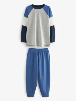 Blauw/marineblauw/grijs - Pyjama met korte pijpen 3 stuks (3-16jaar) (3-16jaar)