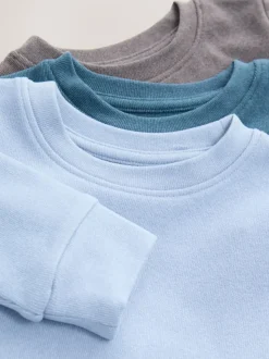 Blauw/marineblauw/grijs - Verpakking van 3 relaxed fit pyjama's (9mnd-12jr)