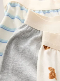 Blauw/Naturel Strepen Beer - Verpakking van 3 pyjama's met joggingbroek (3-16 jr)