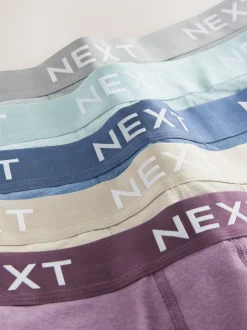 Blauw/neutraal - Set van 5 hipster-boxershorts