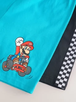 Blauw/rode Mario Kart - Korte 100% katoenen pyjama's verpakking van 2 (3 - 16 jr)