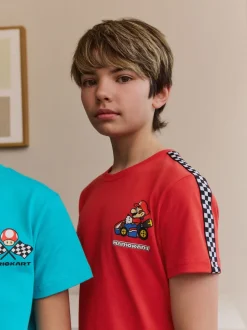 Blauw/rode Mario Kart - Korte 100% katoenen pyjama's verpakking van 2 (3 - 16 jr)