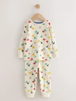 Blauw/Rood/Crème - Verpakking van 3 knusse pyjama's (9 mnd-10 jr)