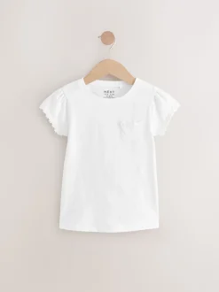 Blauw/roze/wit - Verpakking van 3 T-shirts met madeliefjesrand (1,5 - 16 jr)