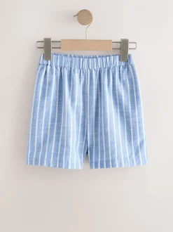 Blauw/wit - Korte broek met strepen (3-16jaar)