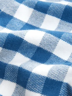 Blauw-wit geruit - Pyjama met knopen (9 mnd - 10 jr)