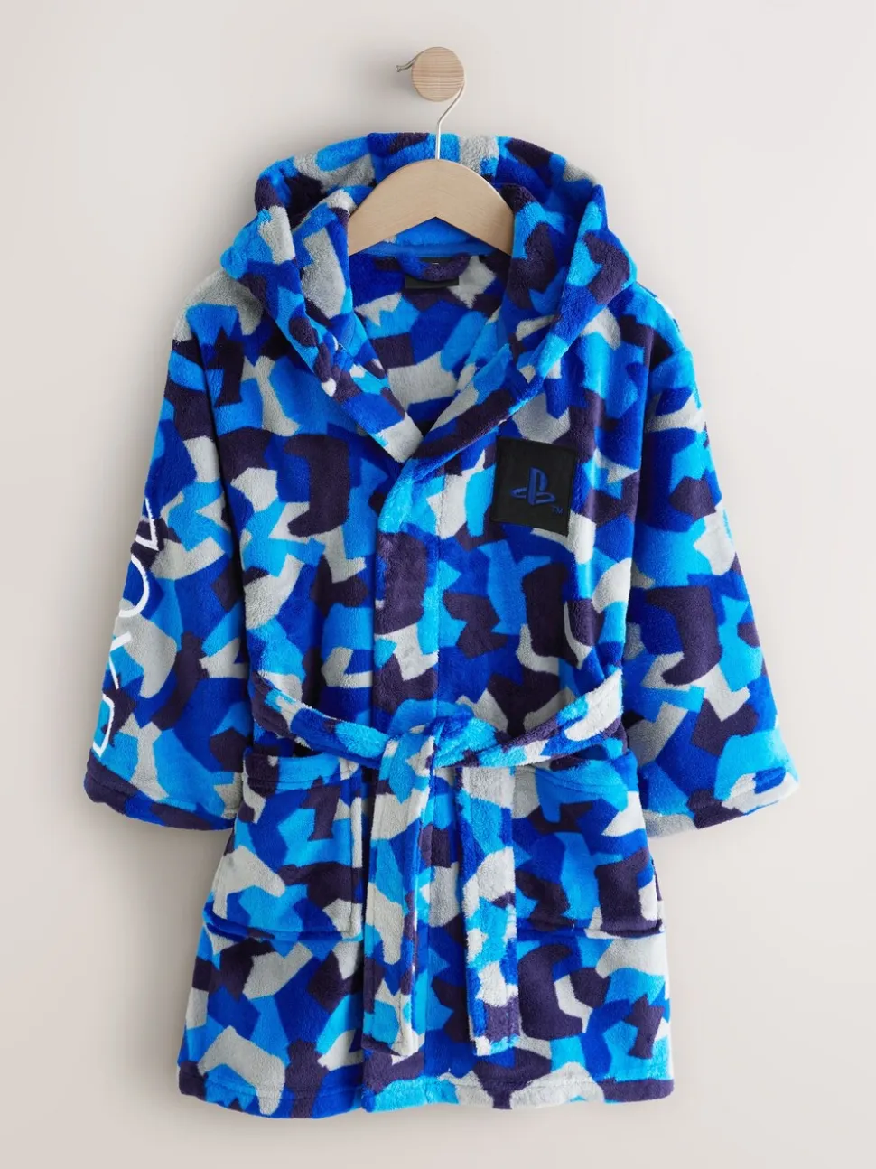 Blauw/wit Playstation - Damesbadjas (5-16jaar)