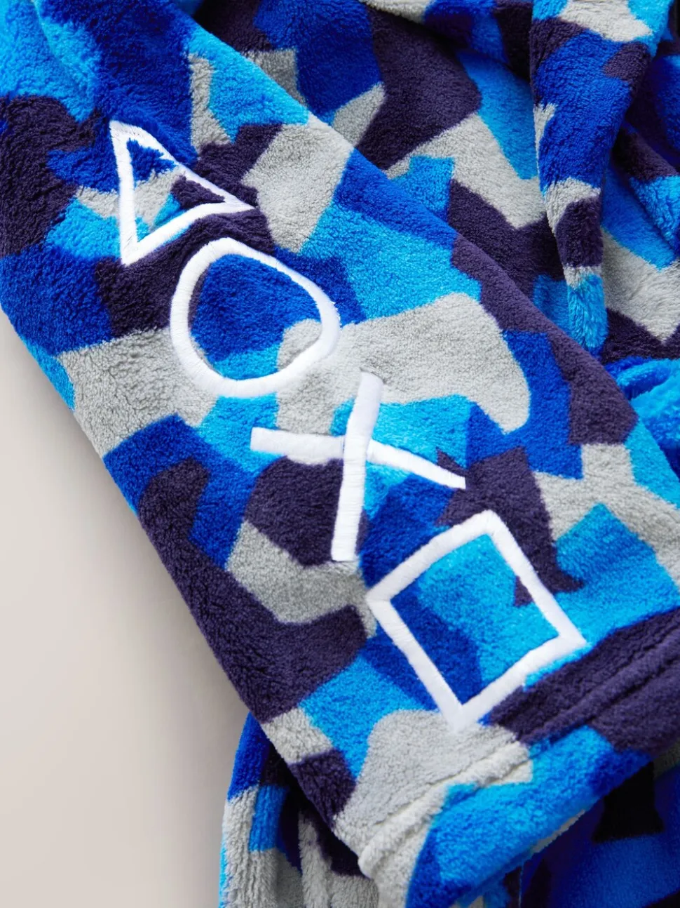 Blauw/wit Playstation - Damesbadjas (5-16jaar)
