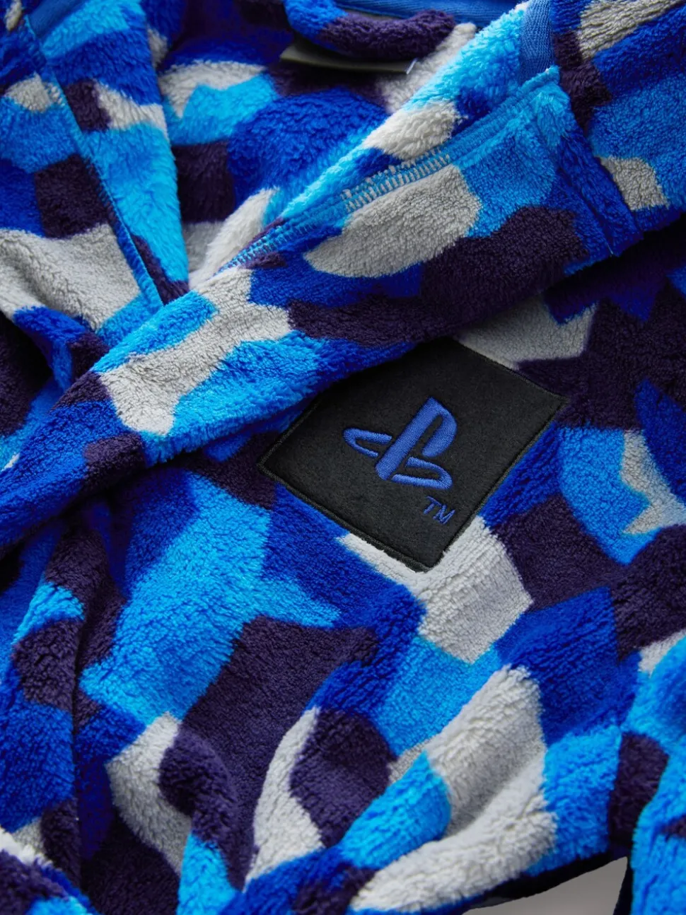 Blauw/wit Playstation - Damesbadjas (5-16jaar)