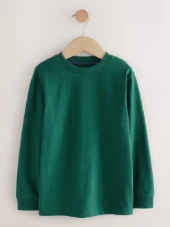 Blauw/wit/groen - Kleurblok T-shirts met lange mouwen 3 verpakking (3-16jr)