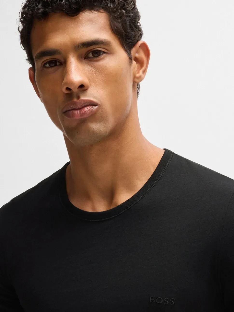 Blauw/wit/zwart - BOSS - 3 Klassieke T-shirts met ronde hals
