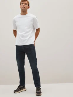 Blauw-zwart - Enkele - Slim fit klassieke stretchy jeans