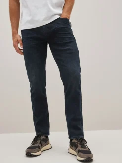 Blauw-zwart - Enkele - Slim fit klassieke stretchy jeans