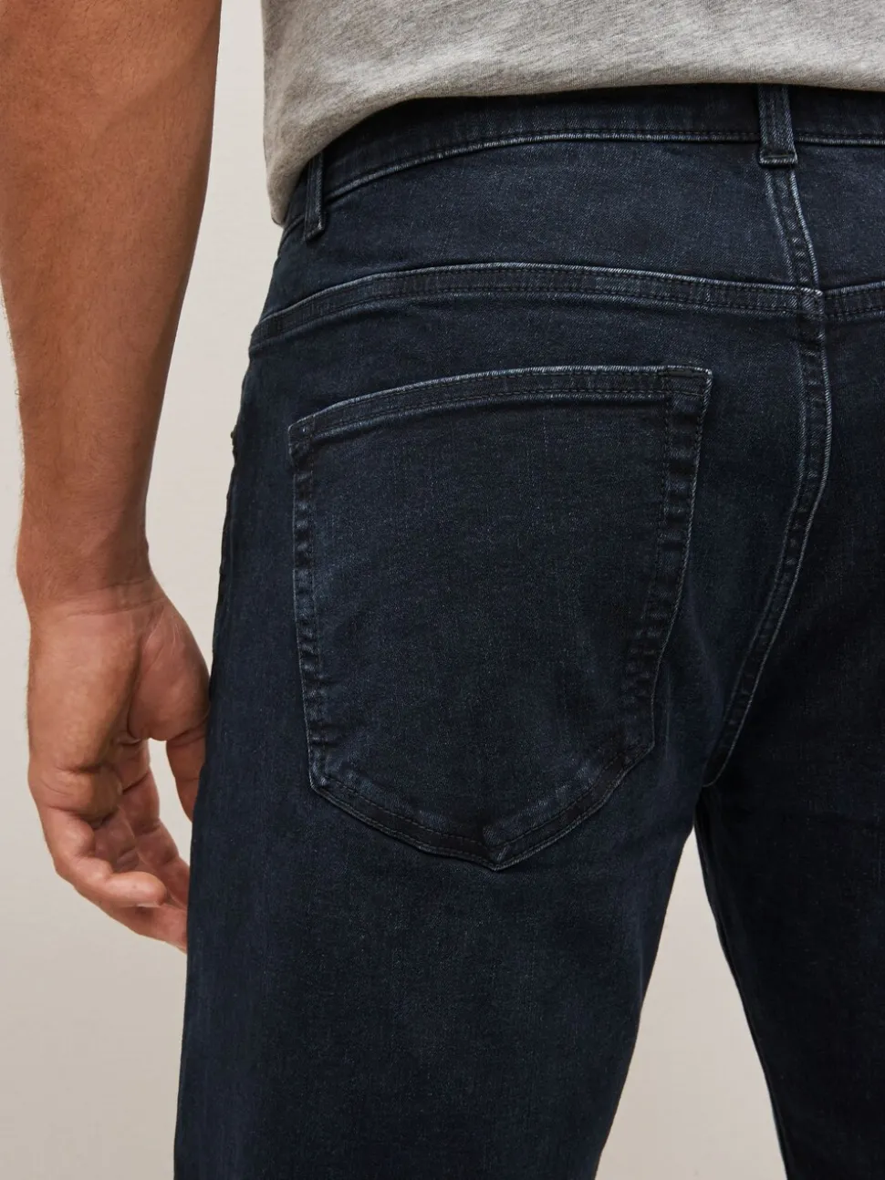 Blauw-zwart - Rechte, klassieke jeans met stretch