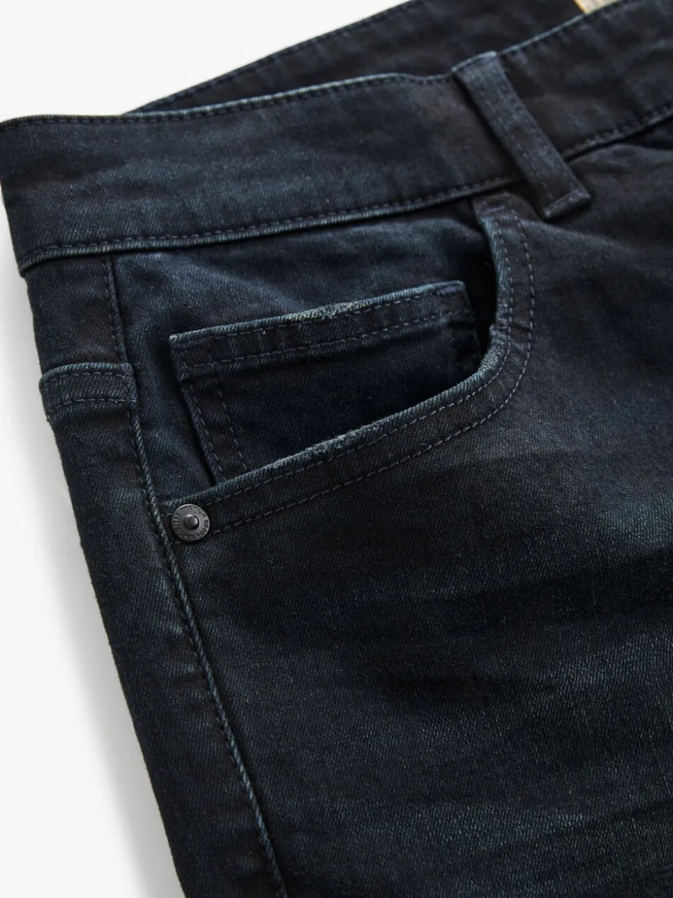 Blauw-zwart - Rechte, klassieke jeans met stretch