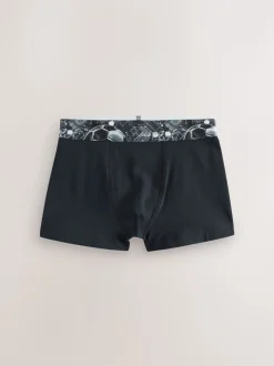 Blauw/zwart met voetbalprint - Verpakking van 5 boxers (2-16jr)