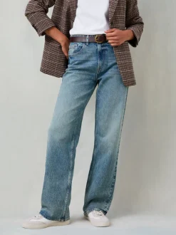 Bleach Wash Denim - FatFace Relaxed Straight Jeans
