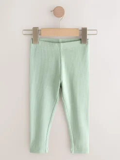 Bloemenmotief - Verpakking van 5 geribbelde Leggings (3mnd -7jr)