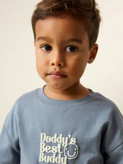 Blue Daddy's Best Buddy - Short Sleeve Small Graphic T-Shirt (3mths-7yrs)