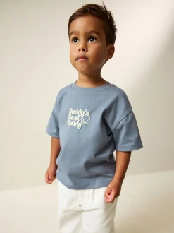 Blue Daddy's Best Buddy - Short Sleeve Small Graphic T-Shirt (3mths-7yrs)