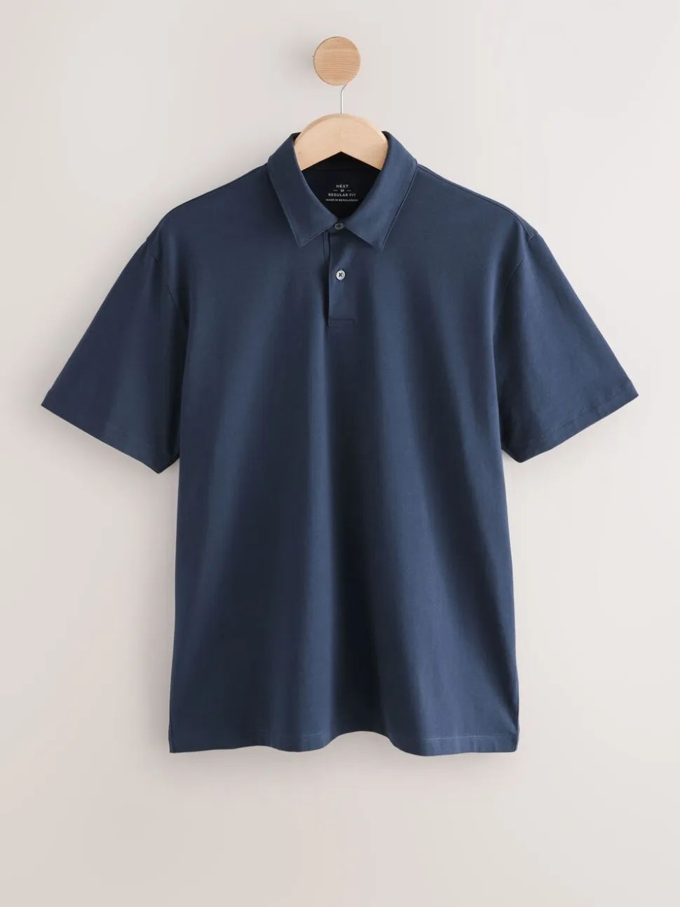 Blue marineblauw met geometrisch motief - Set van 3 jersey poloshirts met korte mouwen