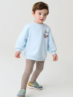 Blue Milk Print - Set met sweatshirt en legging (3 mnd-7 jr)