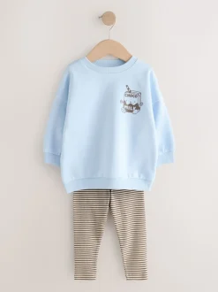 Blue Milk Print - Set met sweatshirt en legging (3 mnd-7 jr)