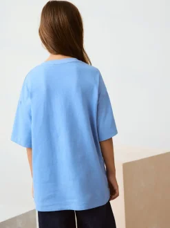 Blue Poodle - Oversized T-shirt met grafische print (3-16jr)