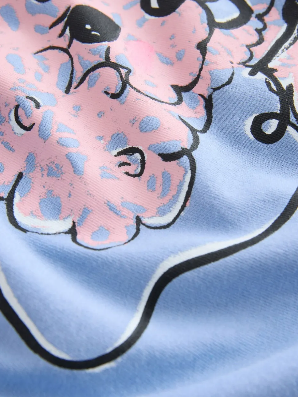 Blue Poodle - Oversized T-shirt met grafische print (3-16jr)