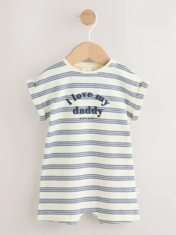 Blue Striped I love my Daddy - Jersey babyrompertje