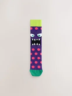 Blue/Green/Red Monster - Set van 5 sokken met patroon