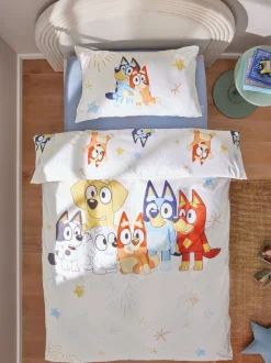 Bluey en Friends 100% katoenen dekbedovertrek- en kussensloopset