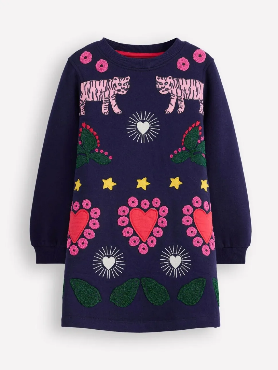 Boden Ida Sweatshirt Appliqué Dress