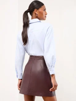 Bordeaux Rood imitatieleer - Lipsy - Minirok