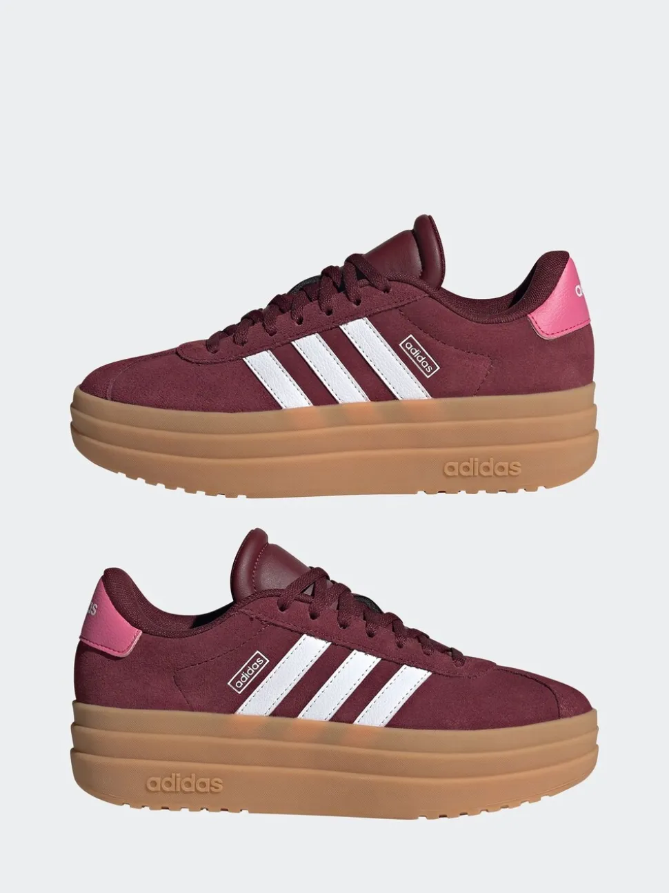 Bordeauxrood - adidas VL Court Bold Lace Junior Trainers