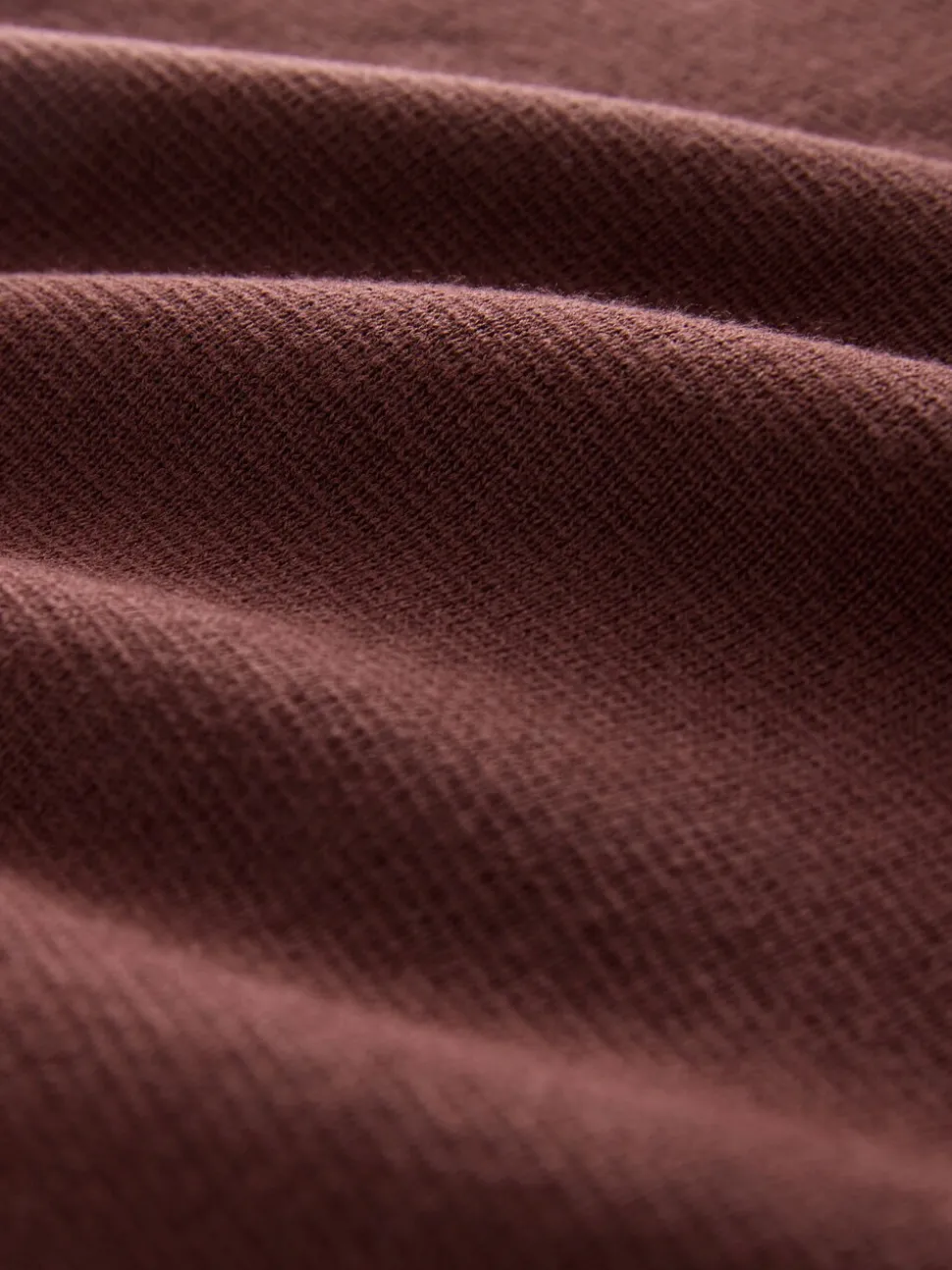 Bordeauxrood - Effen - Regular fit 100% katoenen premium trui met korte rits