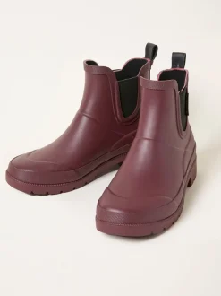 Bordeauxrood - FatFace Rubber Ankle Welly