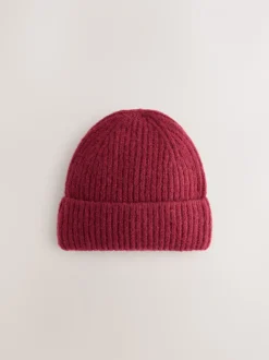 Bordeauxrood - Fluffy beanie-muts (1-16jr)
