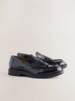 Bordeauxrood - Fringe Penny Loafers