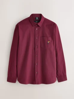 Bordeauxrood - Guinness Oxford Long Sleeve Shirt