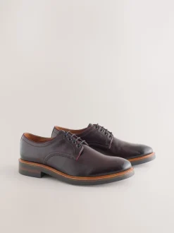 Bordeauxrood - Heritage Derby Leather Shoes